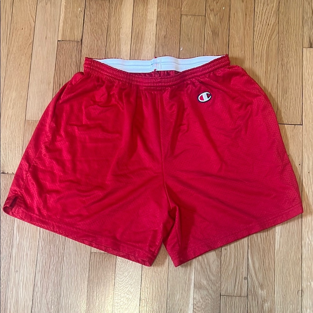 Champion Men's Red Athletic Shorts